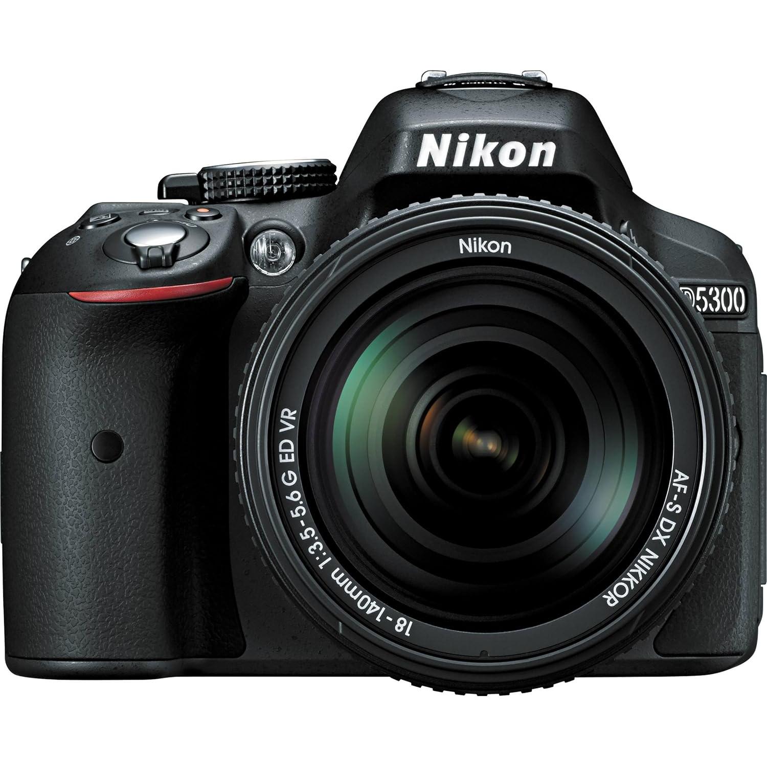 Nikon D5300 24.2 MP CMOS Digital SLR Camera with 18-140mm f/3.5-5.6G ED VR Auto Focus-S DX NIKKOR Zoom Lens (Black)