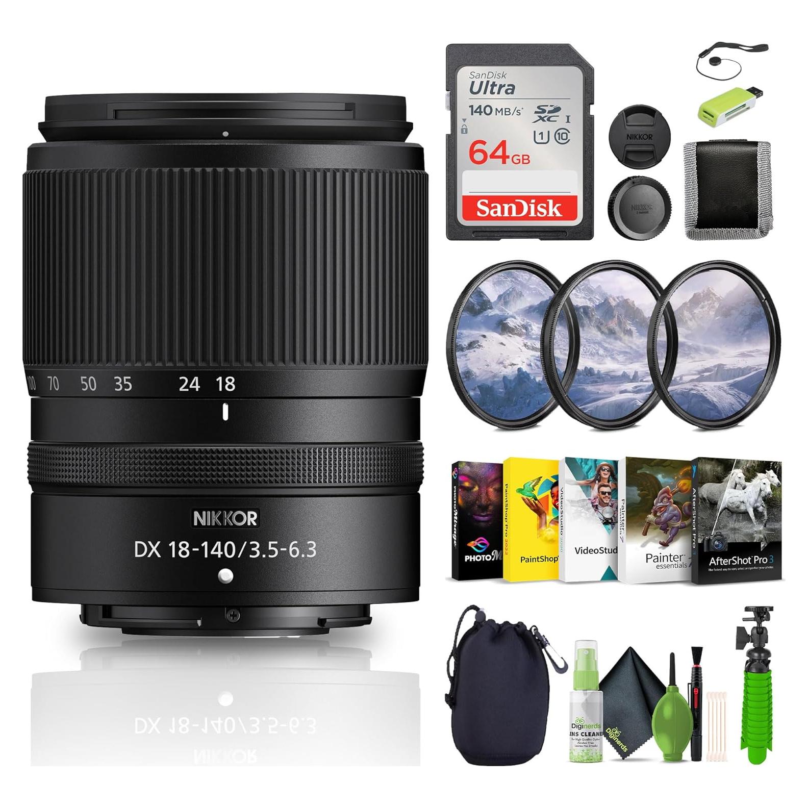 Lente Zoom Nikon NIKKOR Z DX 18-140mm f/3.5-6.3 VR + Accesorios