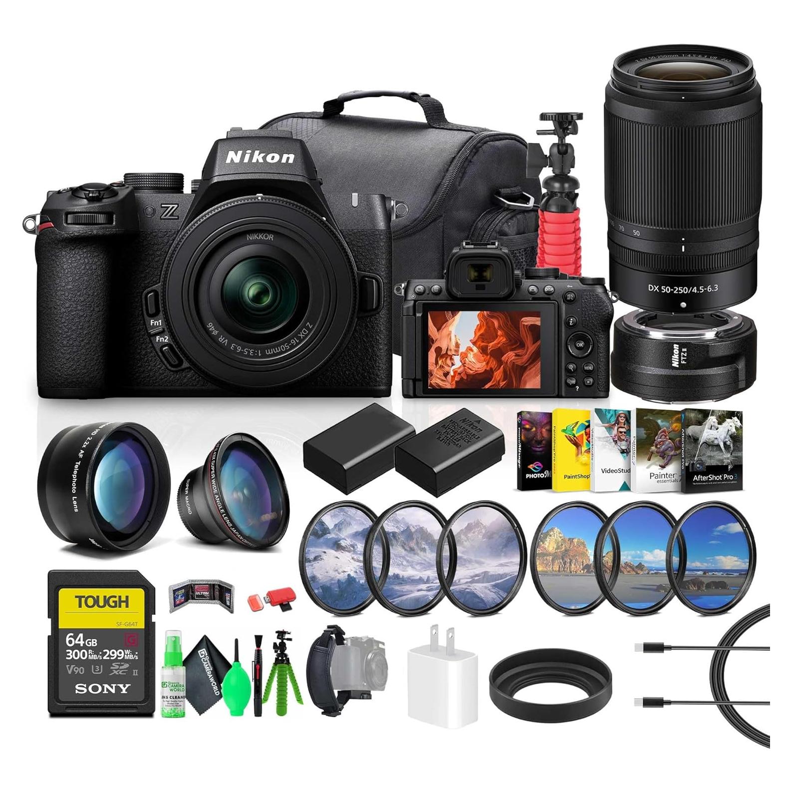 Cámara Sin Espejo Nikon Z50 II con Lentes 16-50mm y 50-250mm