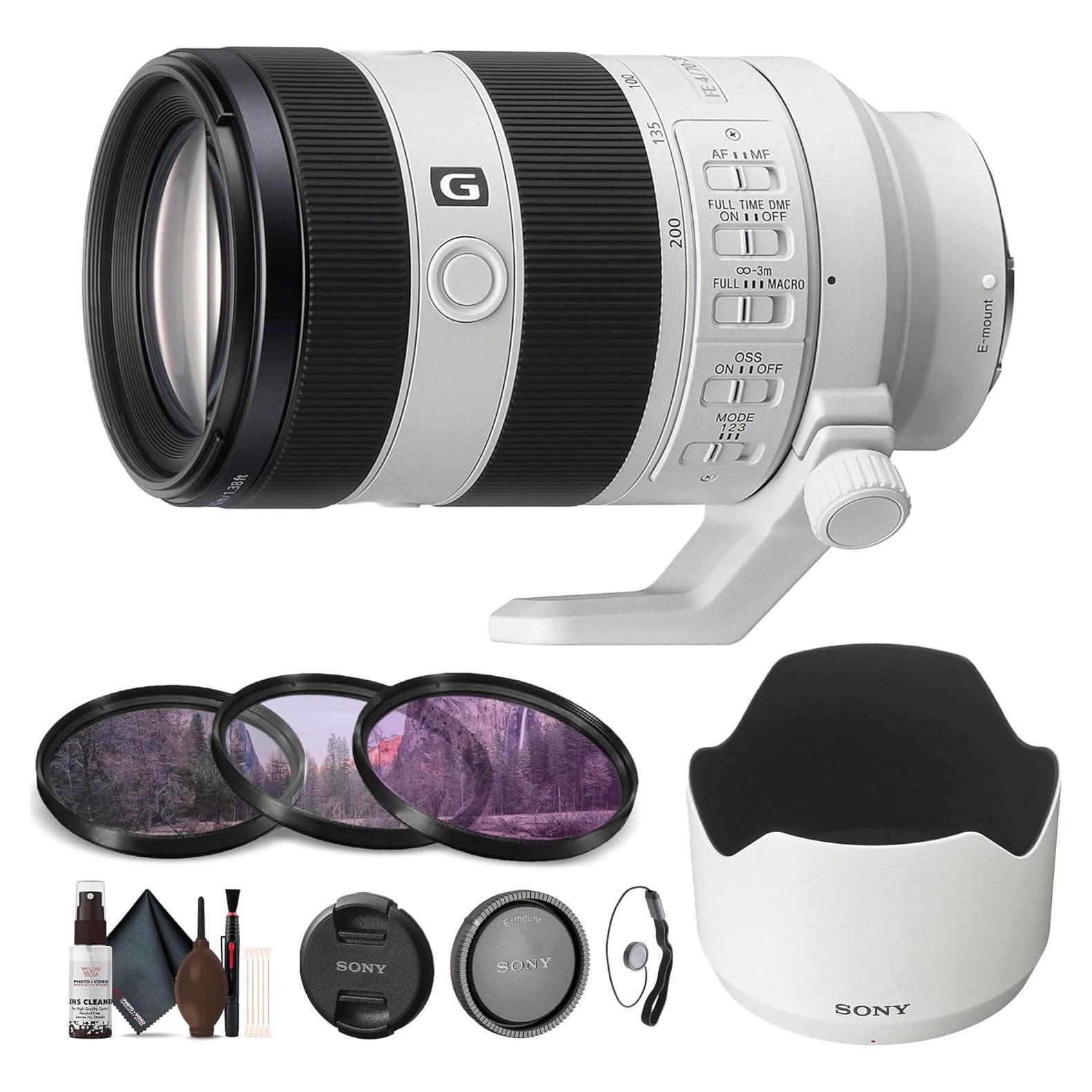 Lente Sony FE 70-200mm f/4 Macro G OSS II + Kit de Filtros