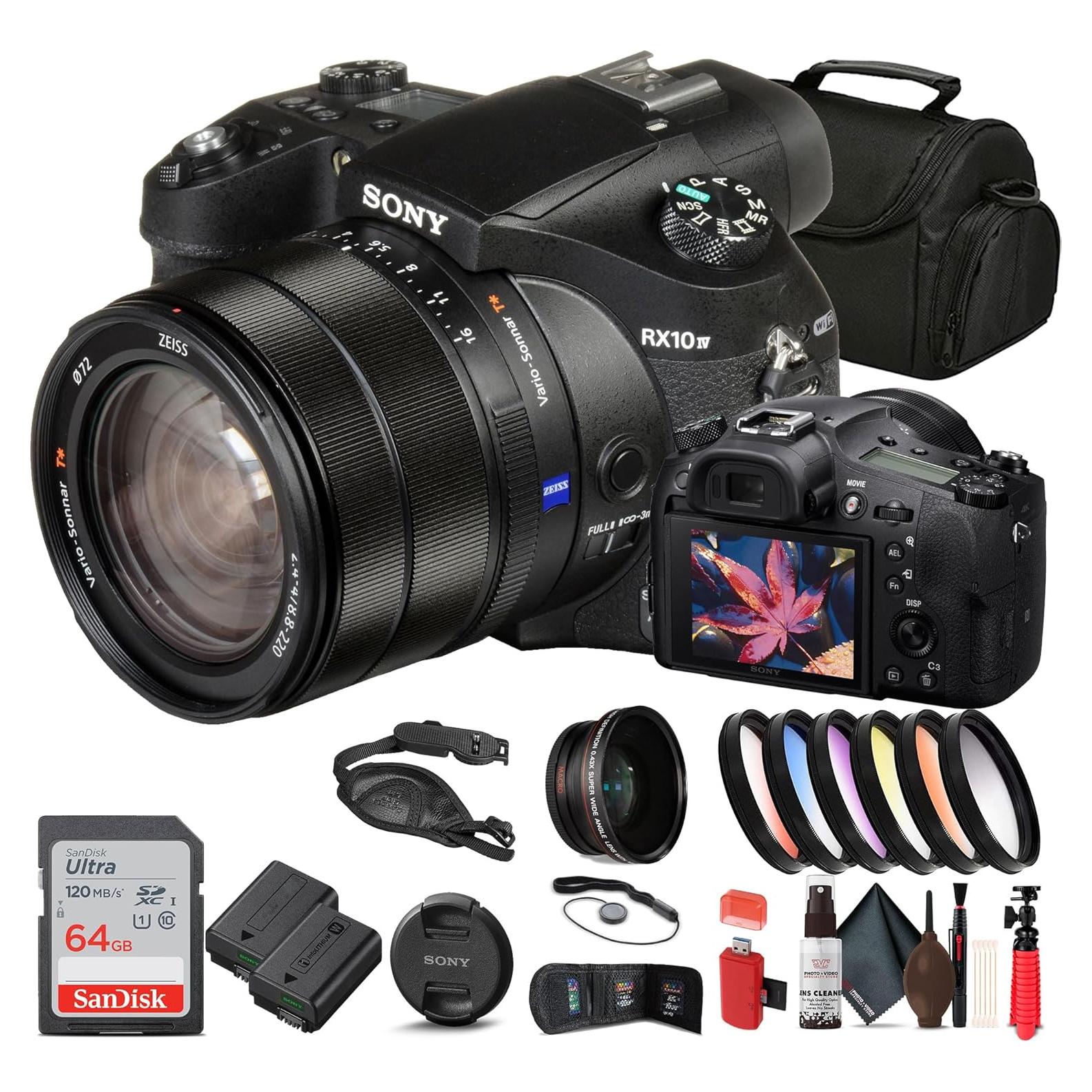 Cámara Digital Sony Cyber-shot DSC-RX10 IV 20.1MP 4K + Accesorios