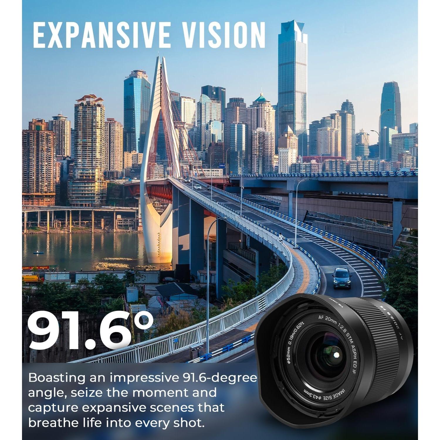 Lente Gran Angular Viltrox 20mm F2.8 Autofocus para Sony E-Mount