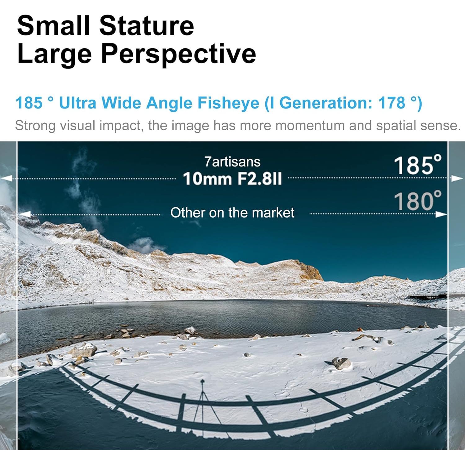 Lente 7artisans 10mm F2.8 II Fisheye para Canon RF