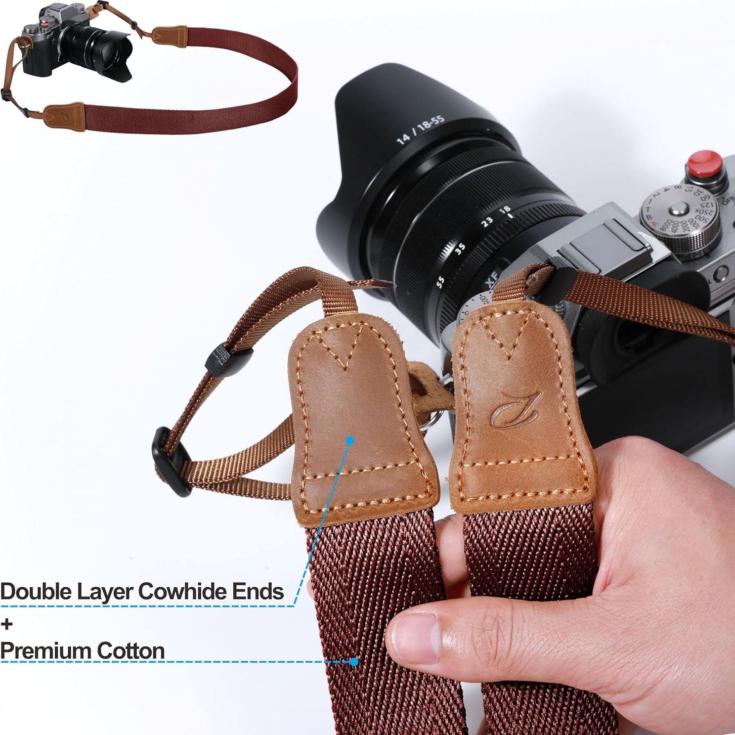 Correa para cámara Padwa Lifestyle Rojo Burdeos 3.8 cm Ajustable