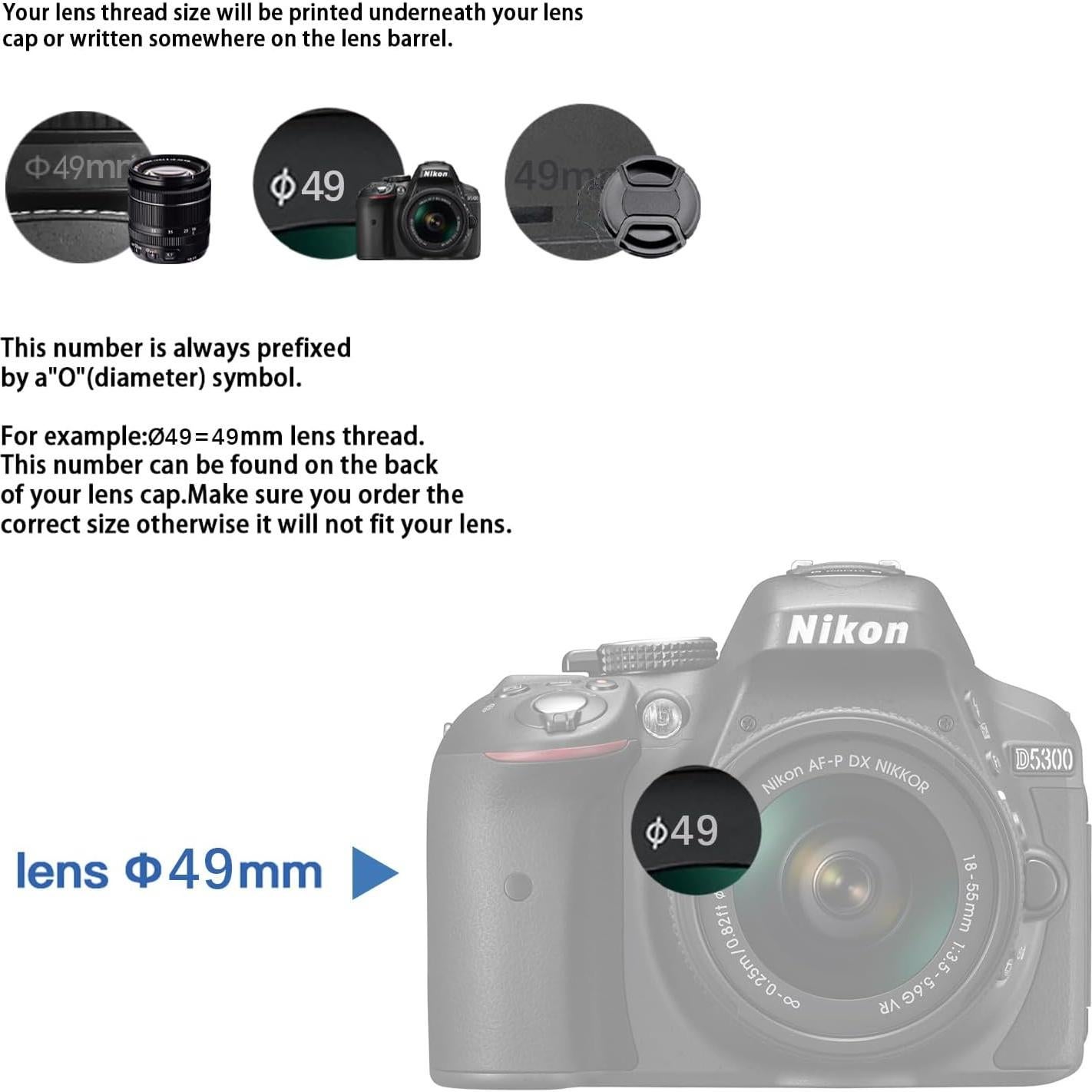 49mm Camera Lens Cap Compatible FE 35mm/2.8ZA(SEL35F28Z),E 16mmf/2.8(SEL16F 28) Lens and DFA100mm/2.8 Macro,FA28mmf/2.8,FA50mmf/1.4,10-17mmf/3.5-4.5ED Lens.(49mm Lens Cap)