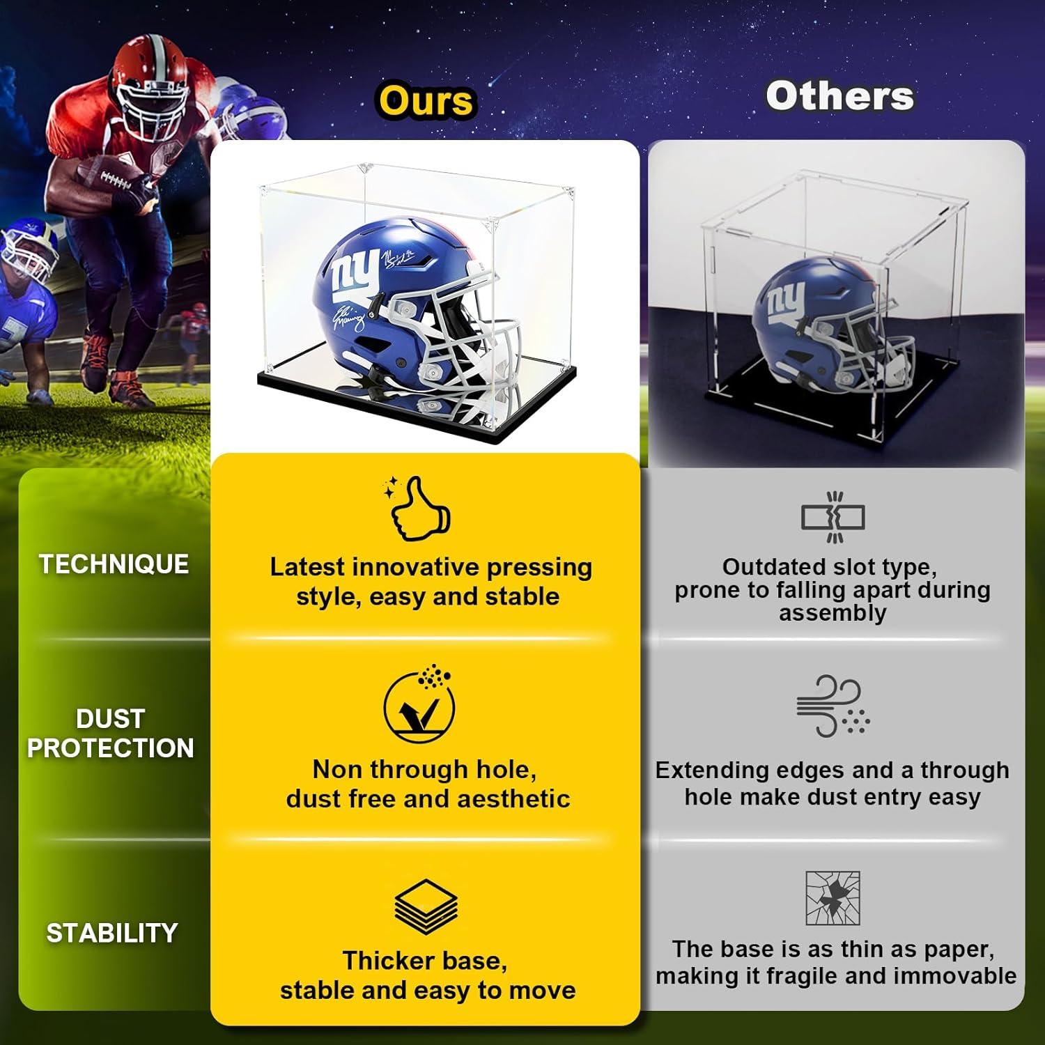 Estuche Acrílico KOLIPI para Casco Mini con Base Espejada