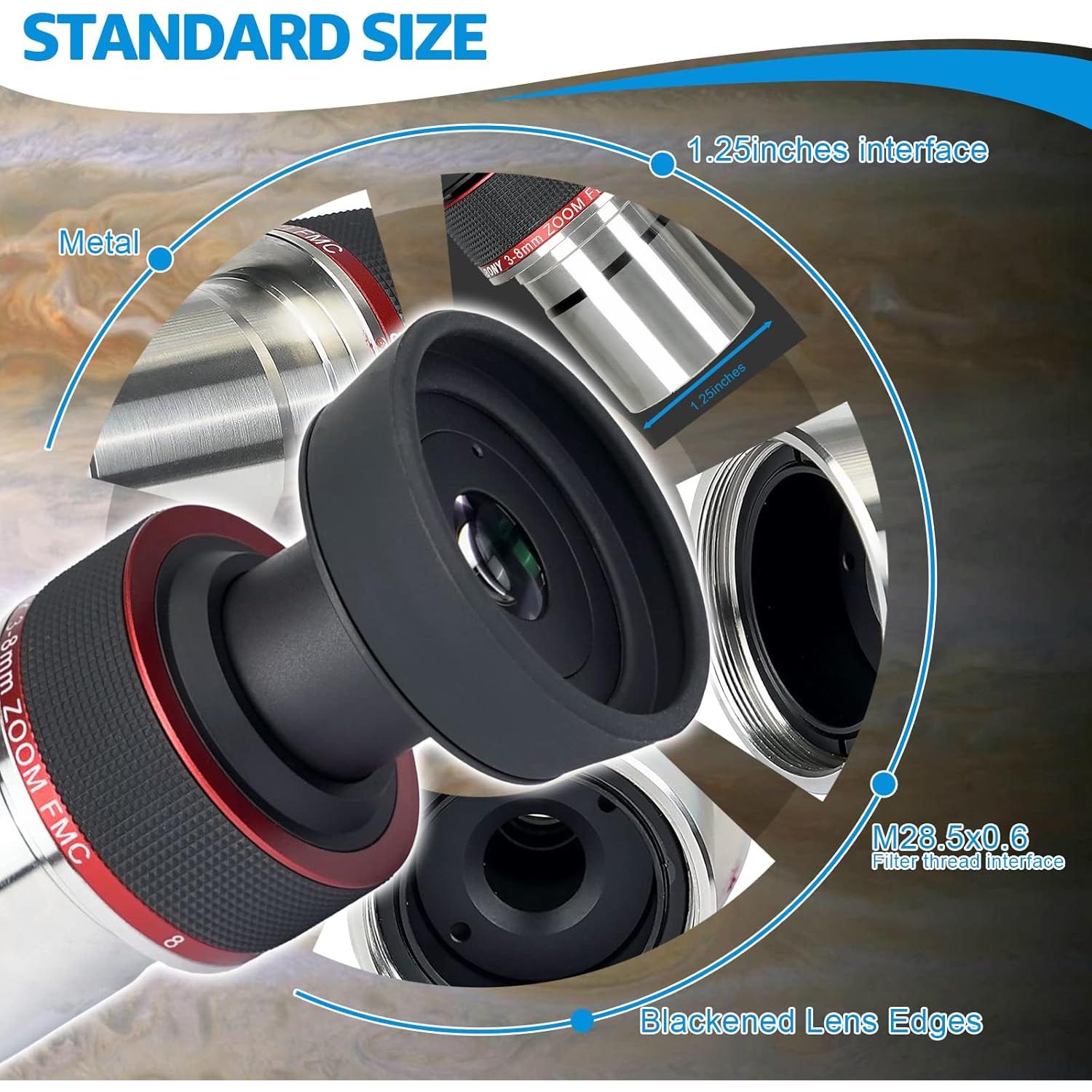 Ocular Zoom SVBONY SV215 3-8mm Parfocal para Telescopio