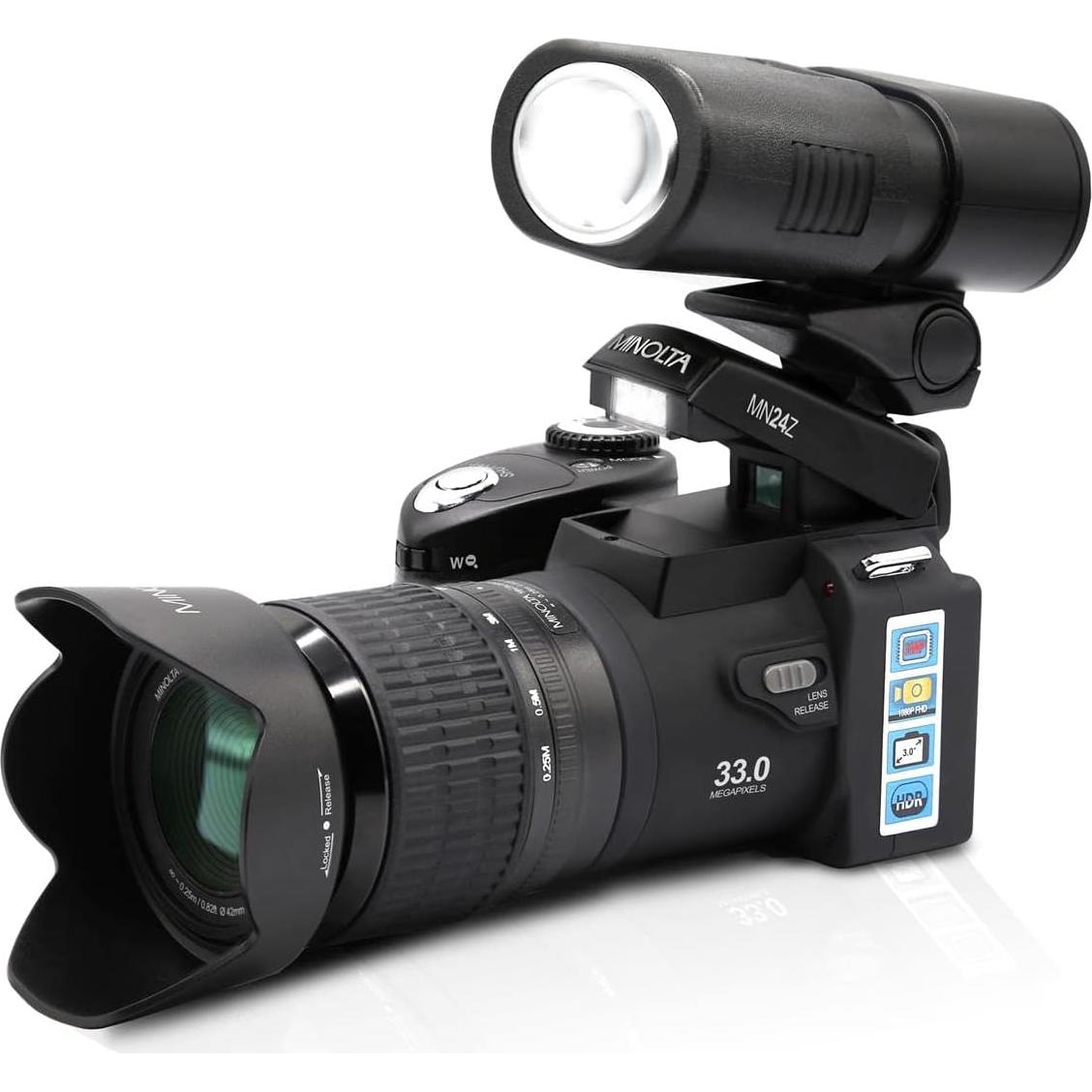 Cámara Digital Minolta MN24Z 33MP 1080p HD con Lentes