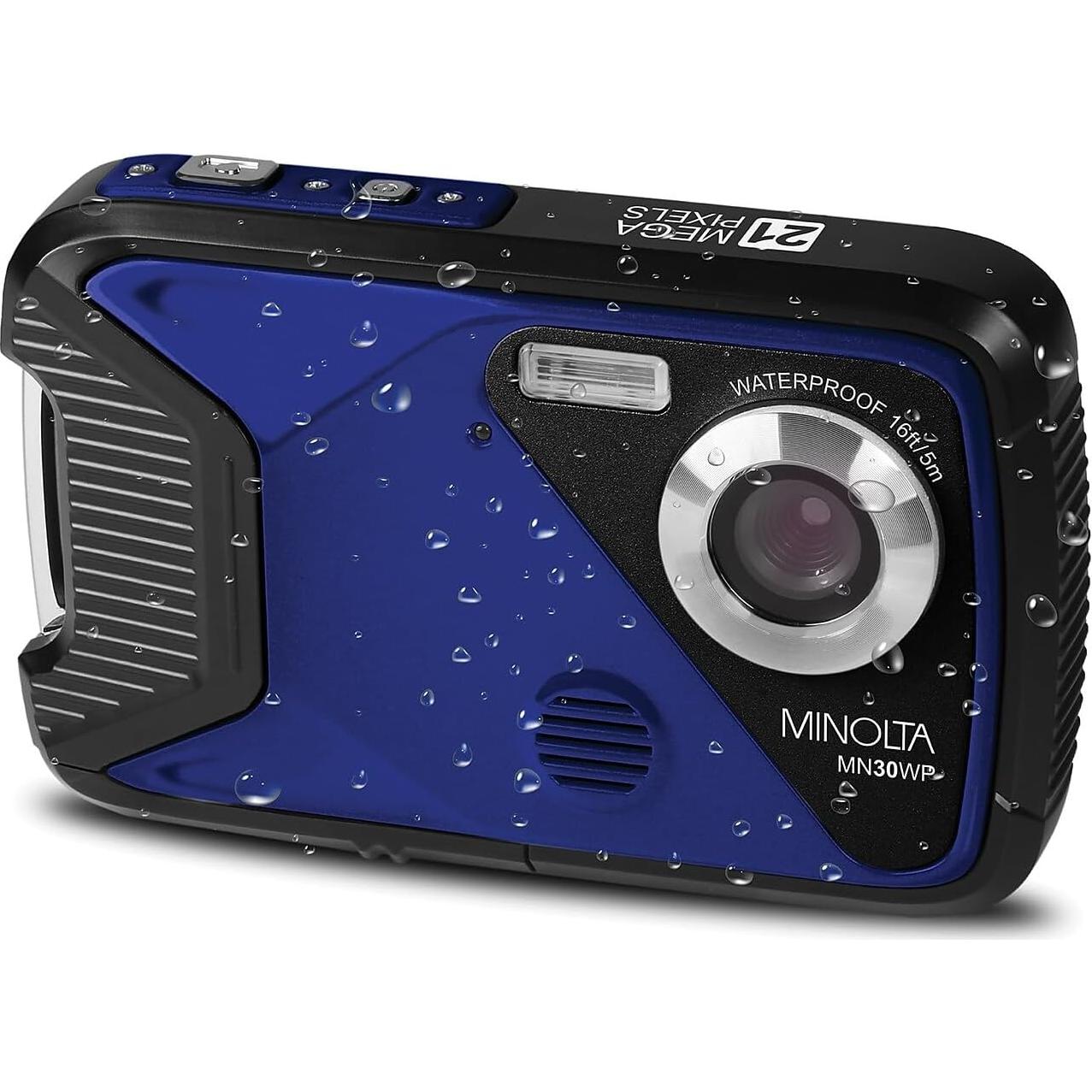 Cámara Digital Impermeable Minolta MN30WP 21MP 1080p HD Azul