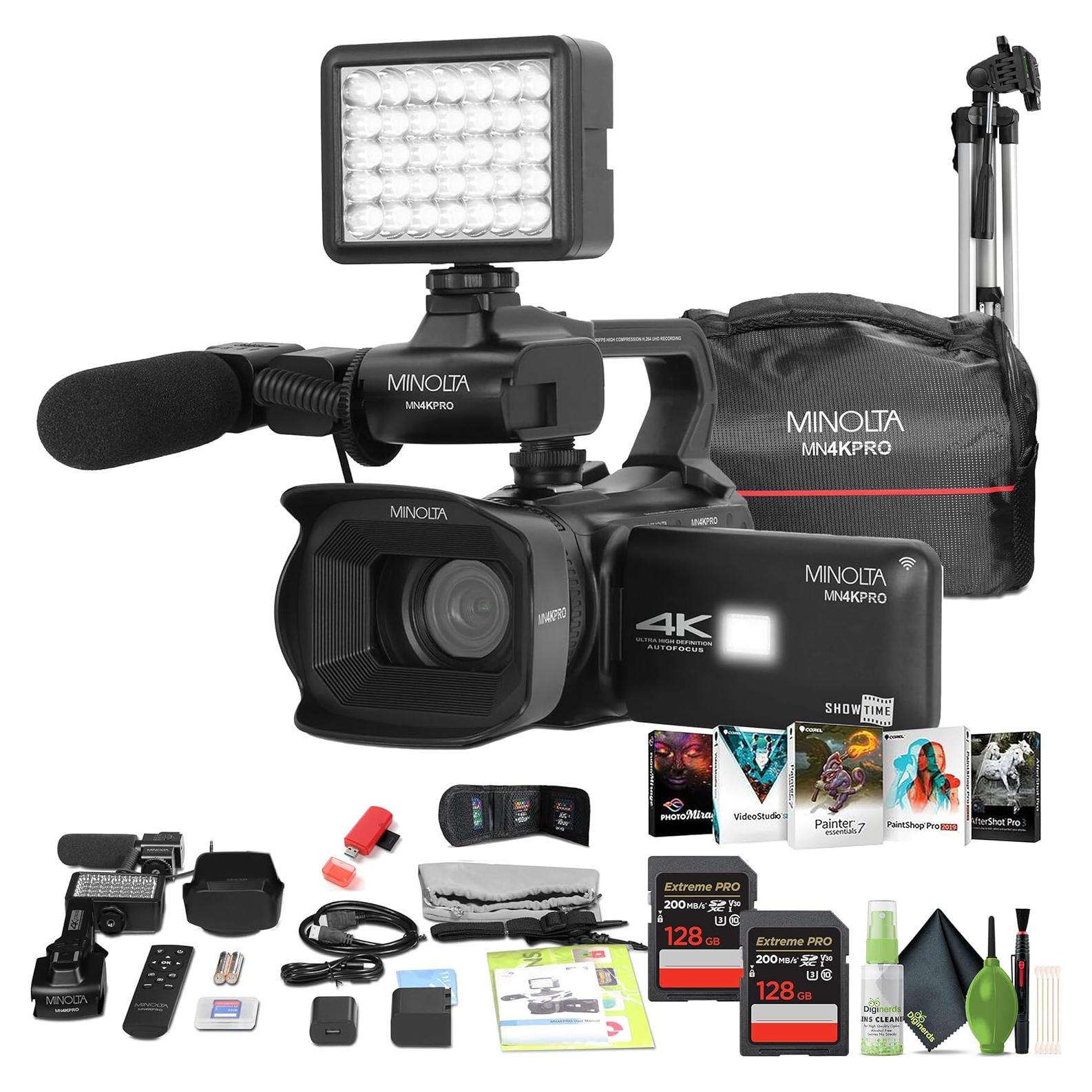 Videocámara Minolta MN4KPRO 4K60FPS 64MP Autofocus Kit