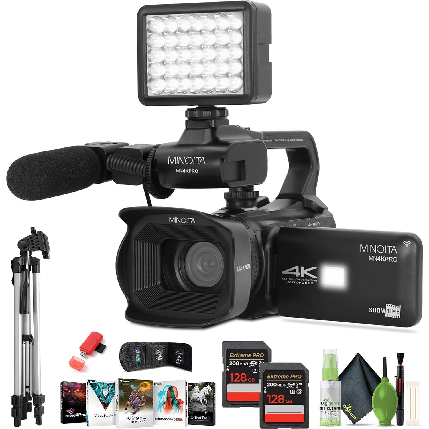 Videocámara Minolta MN4KPRO 4K60FPS 64MP Autofocus Kit