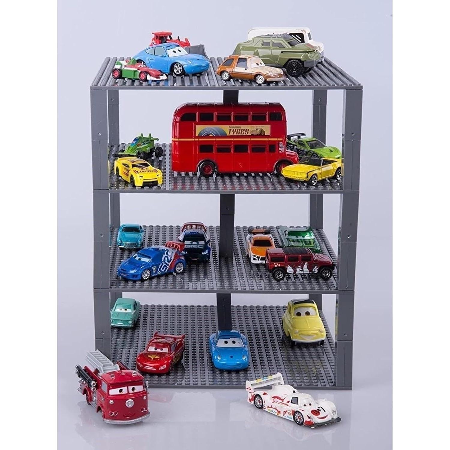 Placas Base Apilables Strictly Briks 10x10 cm Gris 4 Pzas