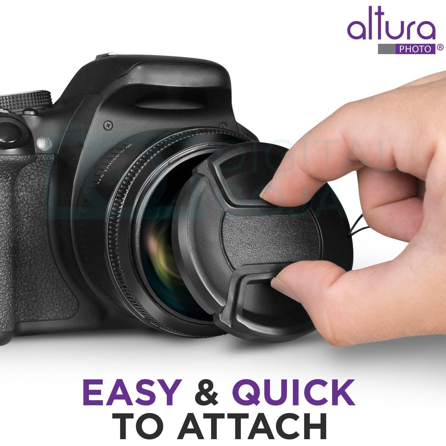 Tapa de lente Canon 58mm Altura Photo - Paquete de 2