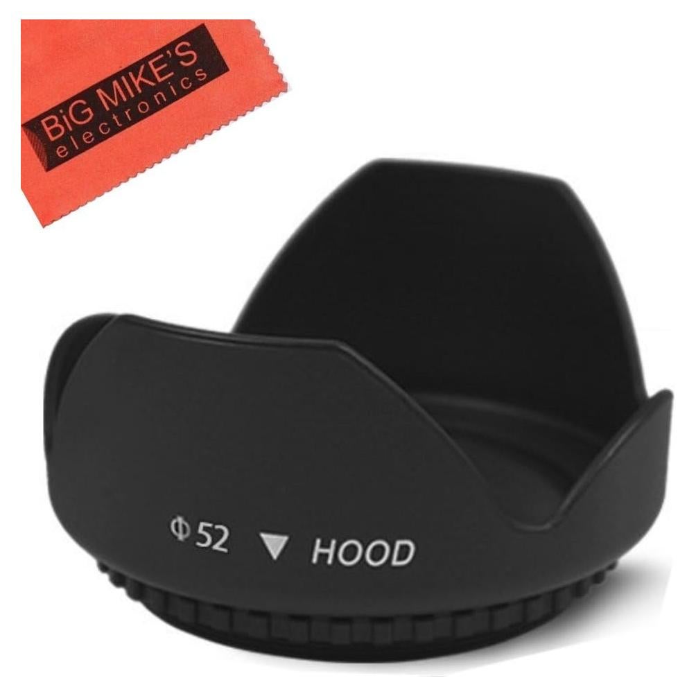 Capucha de lente tulipán 52MM Big Mike's para Canon y Nikon