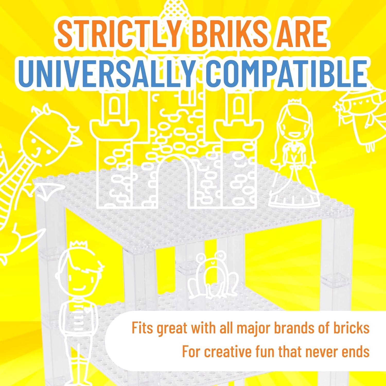 Placas Base Apilables Strictly Briks 6x6 cm Transparentes