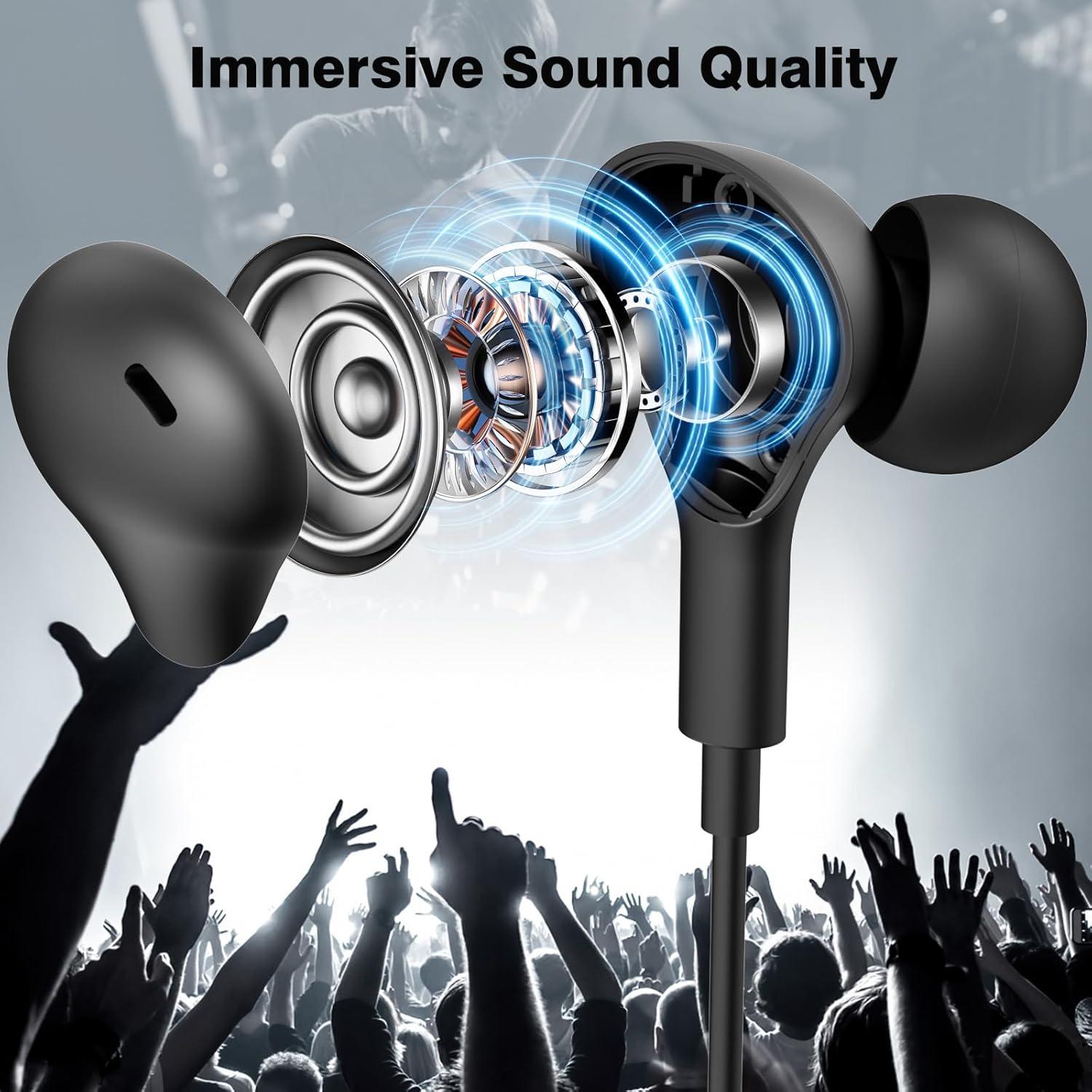 Auriculares USB C APETOO con micrófono y control de volumen