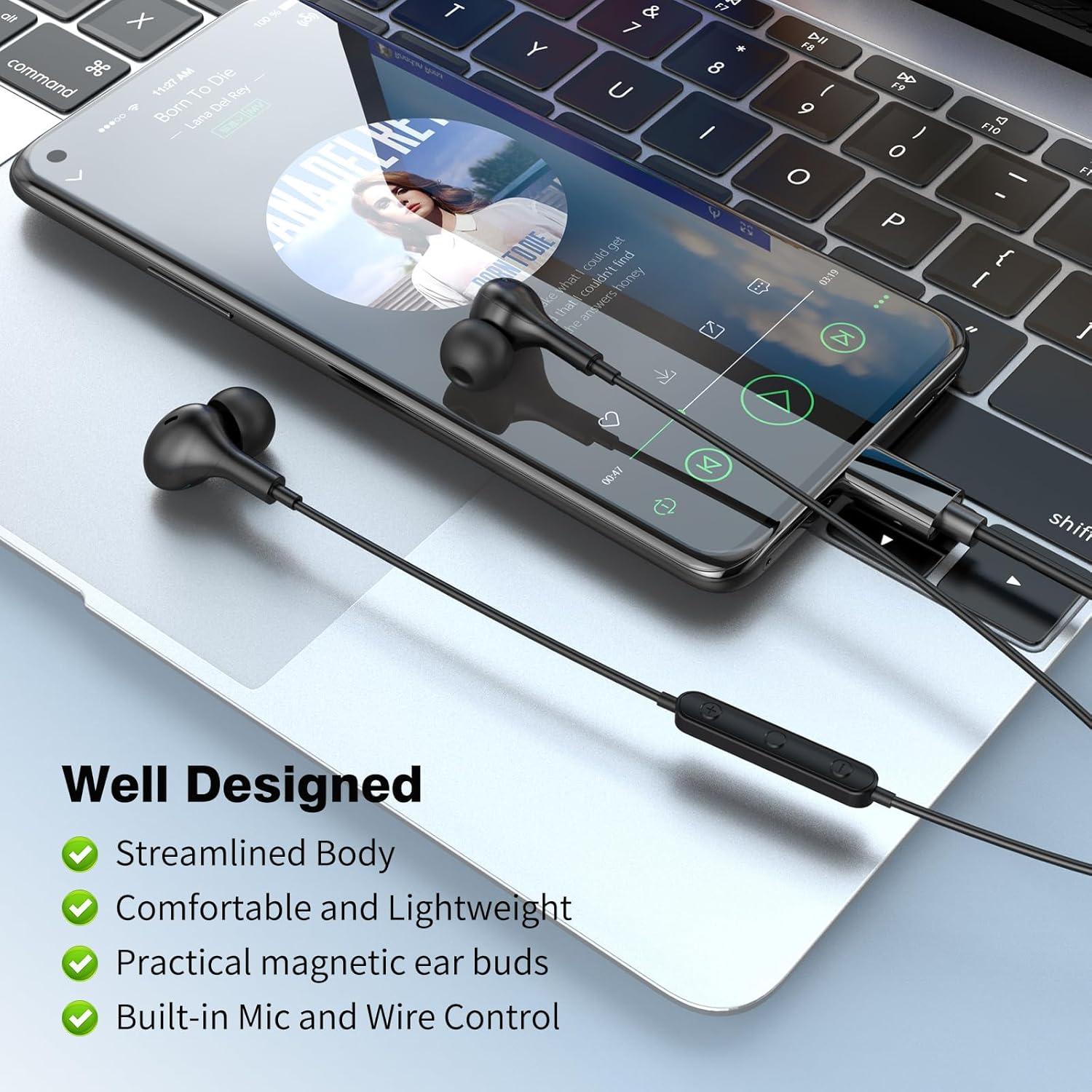 Auriculares USB C APETOO con micrófono y control de volumen