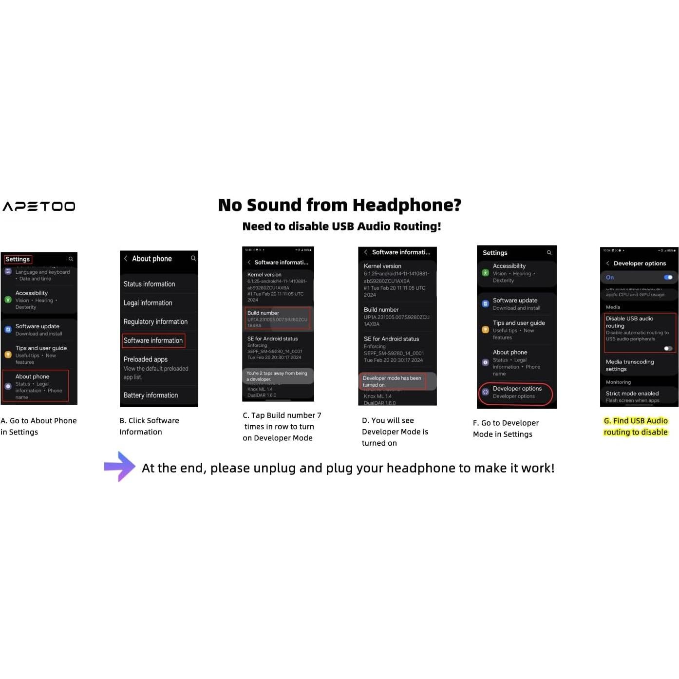 Auriculares USB C APETOO con micrófono y control de volumen