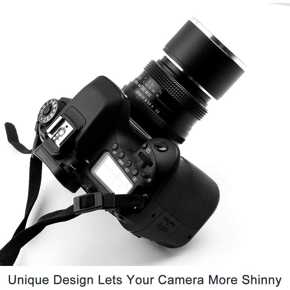 Capucha de Lente de Metal 58mm + Tapa de Lente 62mm + Paño