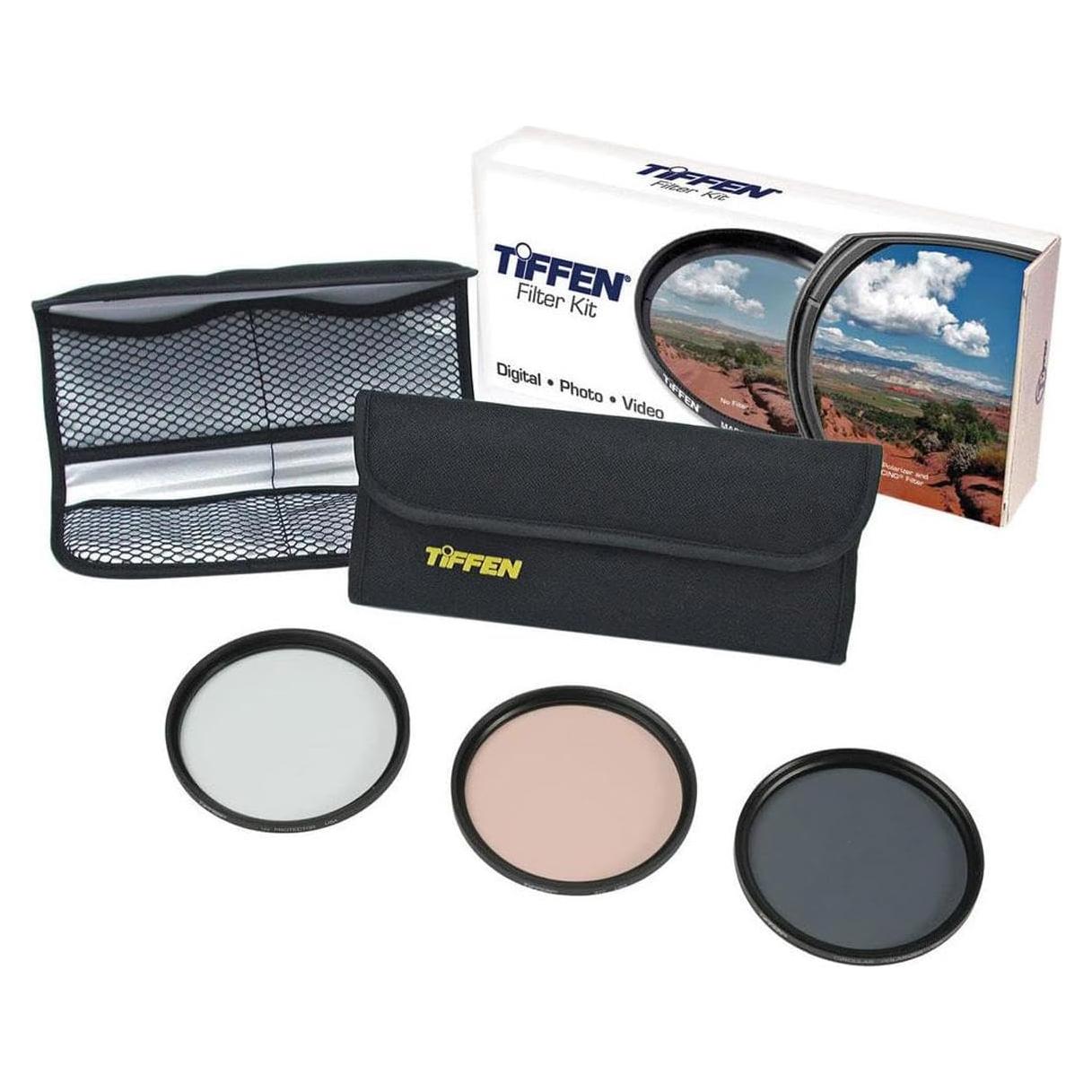 Kit de Fotografía Tiffen 67mm con Filtro UV y Polarizador