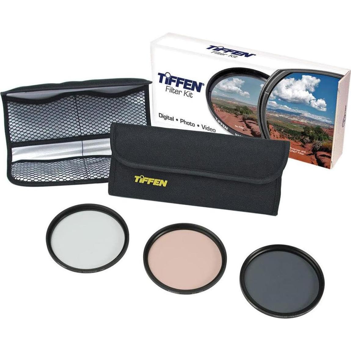 Kit de Fotografía Tiffen 67mm con Filtro UV y Polarizador