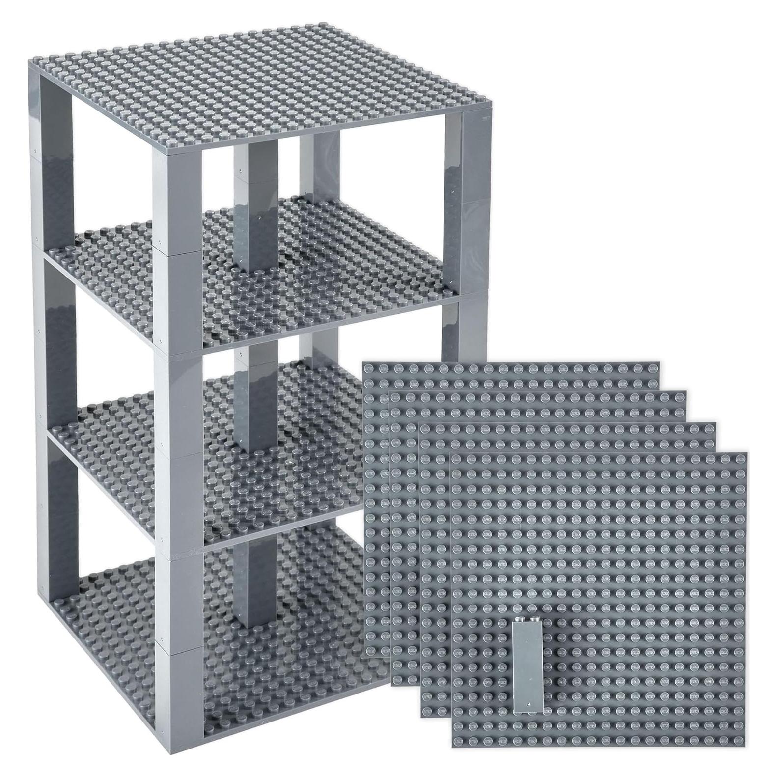 Placas Base Apilables Strictly Briks 4 Gris 15x15 cm