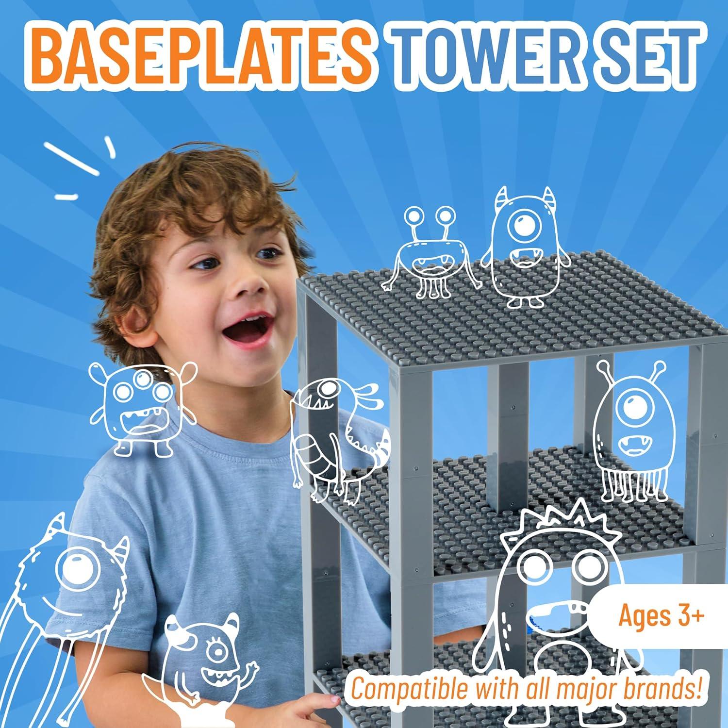 Placas Base Apilables Strictly Briks 4 Gris 15x15 cm