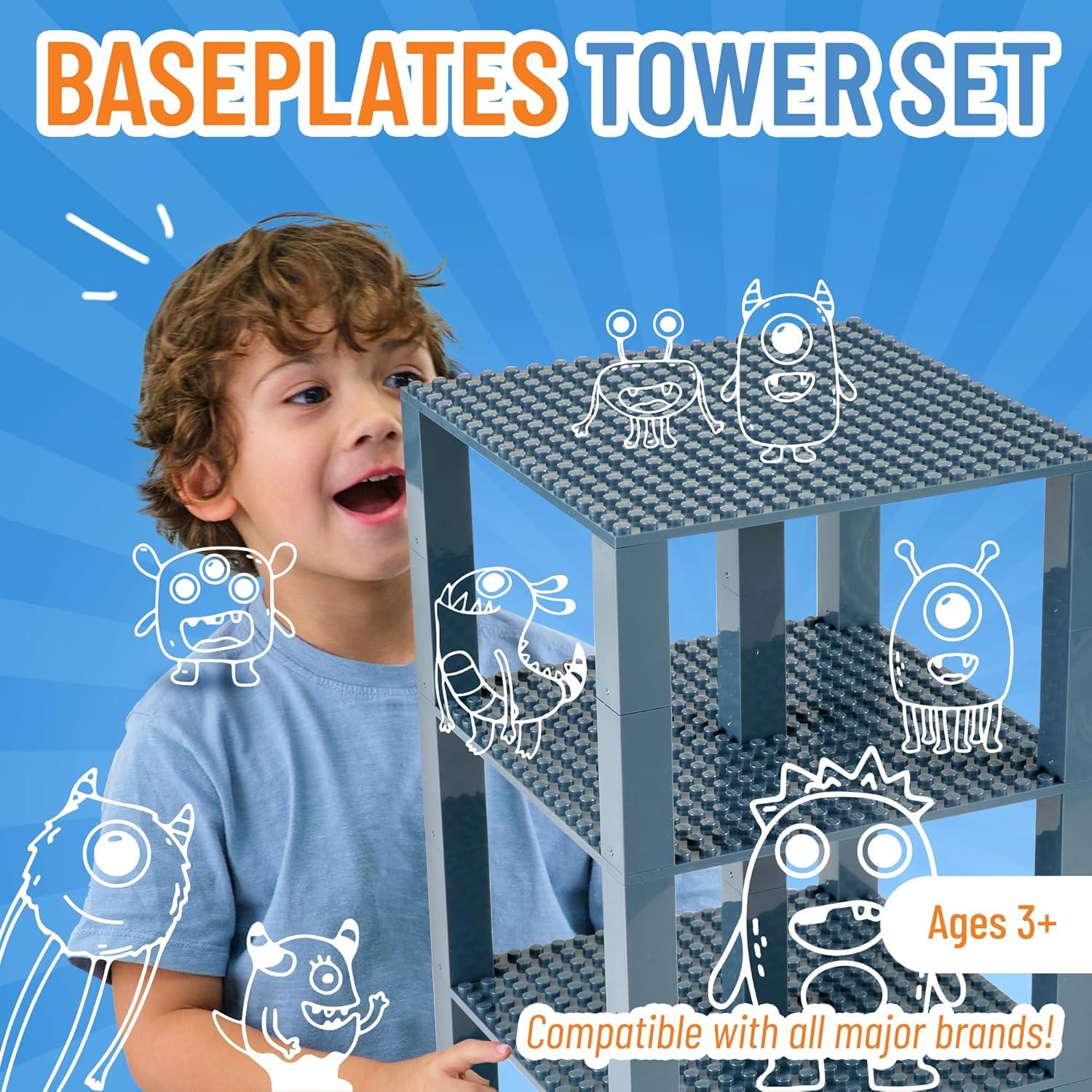 Placas Base Apilables Strictly Briks 4 Gris Carbón 15x15 cm