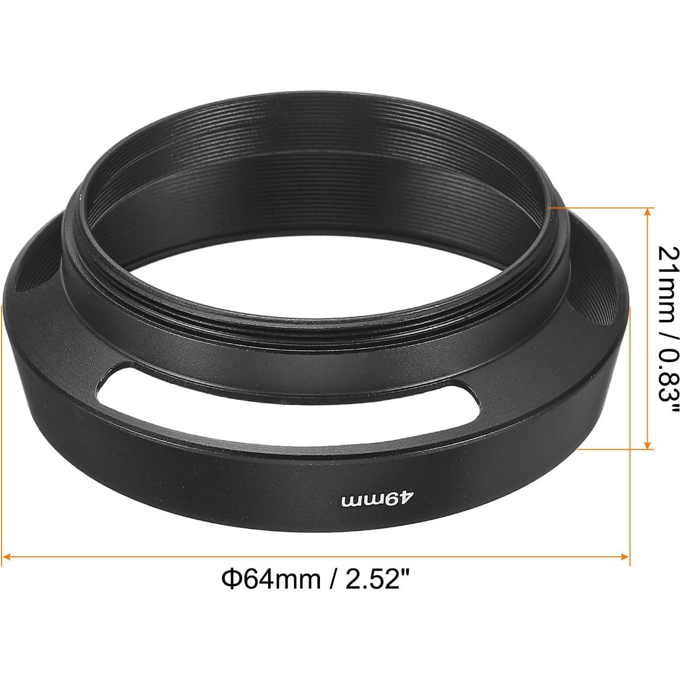 Capucha de Lente 49mm PATIKIL Antirreflectante Negra