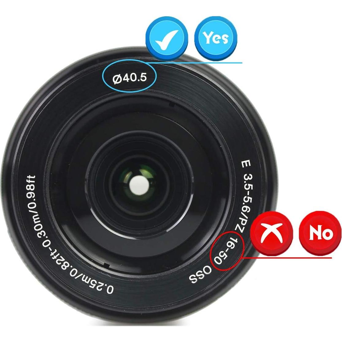 Tapa de lente 40.5mm para cámaras Sony E-Mount - 2 unidades