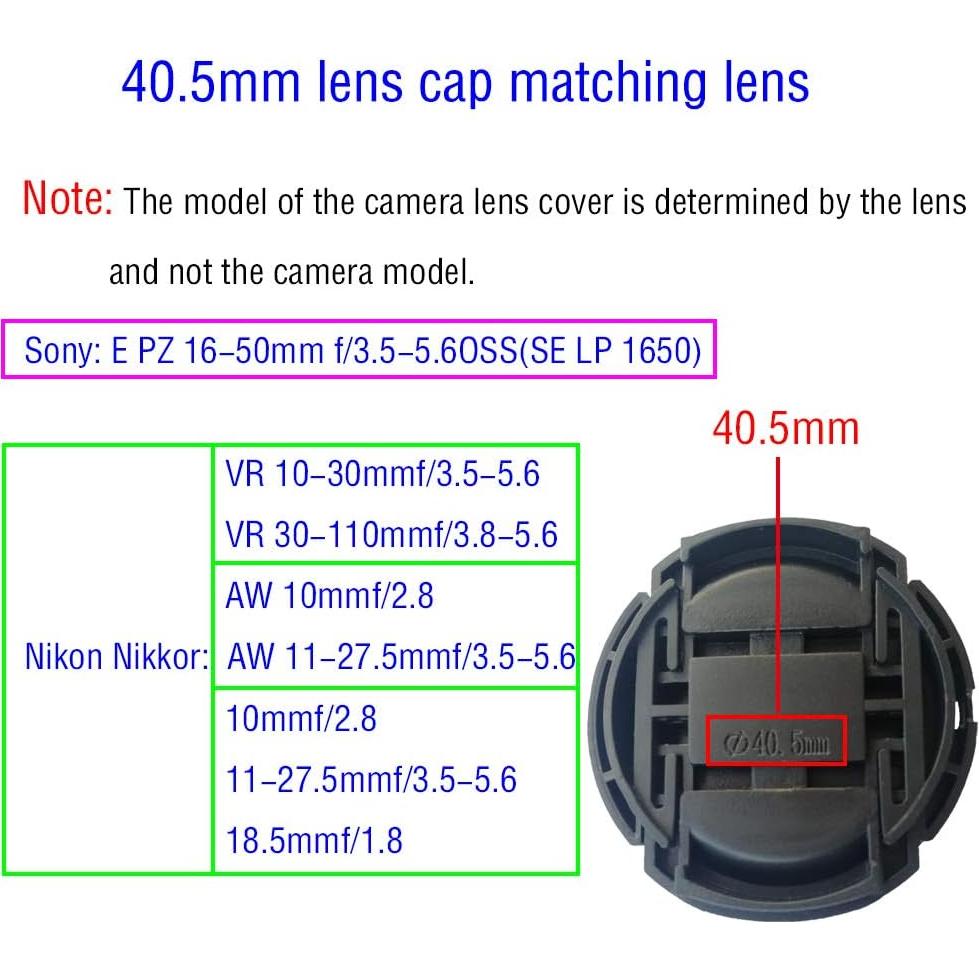 Tapa de lente 40.5mm para cámaras Sony E-Mount - 2 unidades