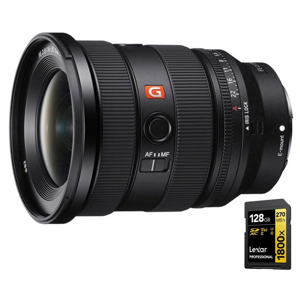 Lente Sony FE 16-35mm F2.8 GM II + Tarjeta Lexar 128GB