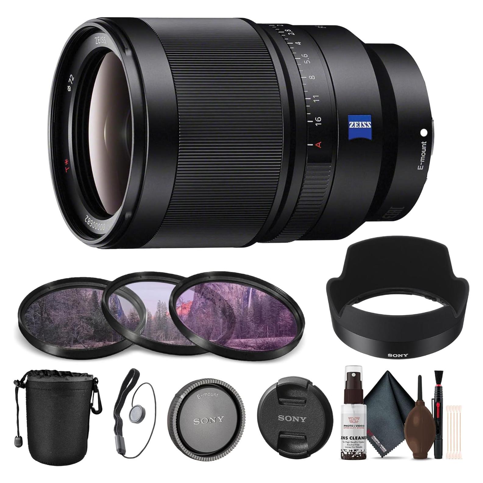 Lente Sony Distagon T FE 35mm f/1.4 ZA + Kit de Filtros y Accesorios