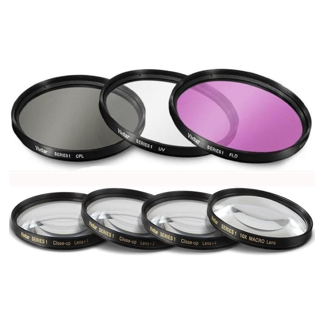 Juego de Filtros 55mm 7 Piezas para Cámara Sony Alpha