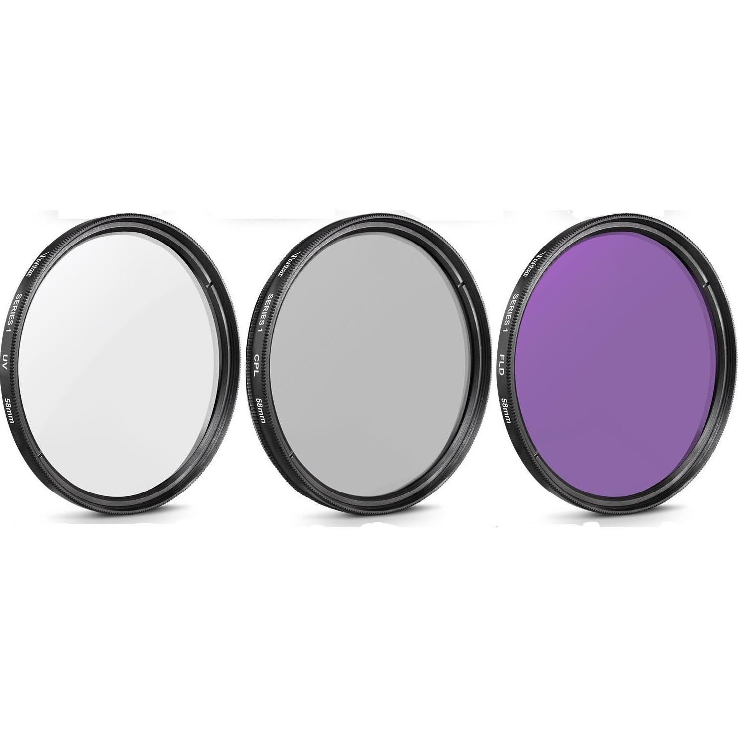 Juego de Filtros 55mm 7 Piezas para Cámara Sony Alpha