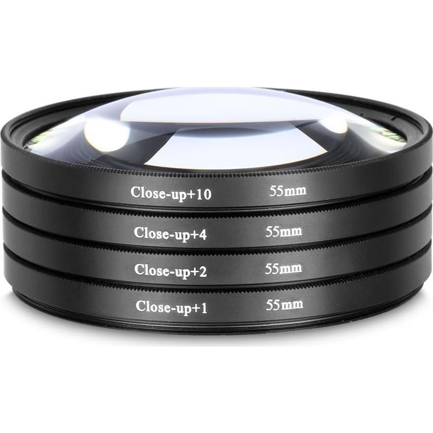 Juego de Filtros 55mm 7 Piezas para Cámara Sony Alpha