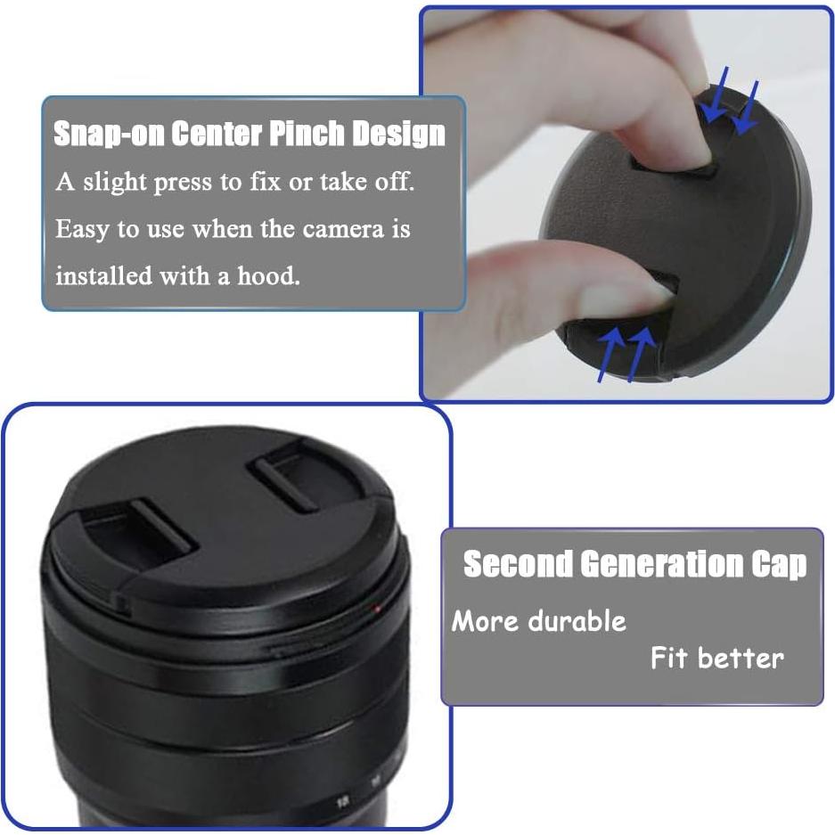 Tapa de lente 55mm Fire-Rock para Sony Alpha y Nikon