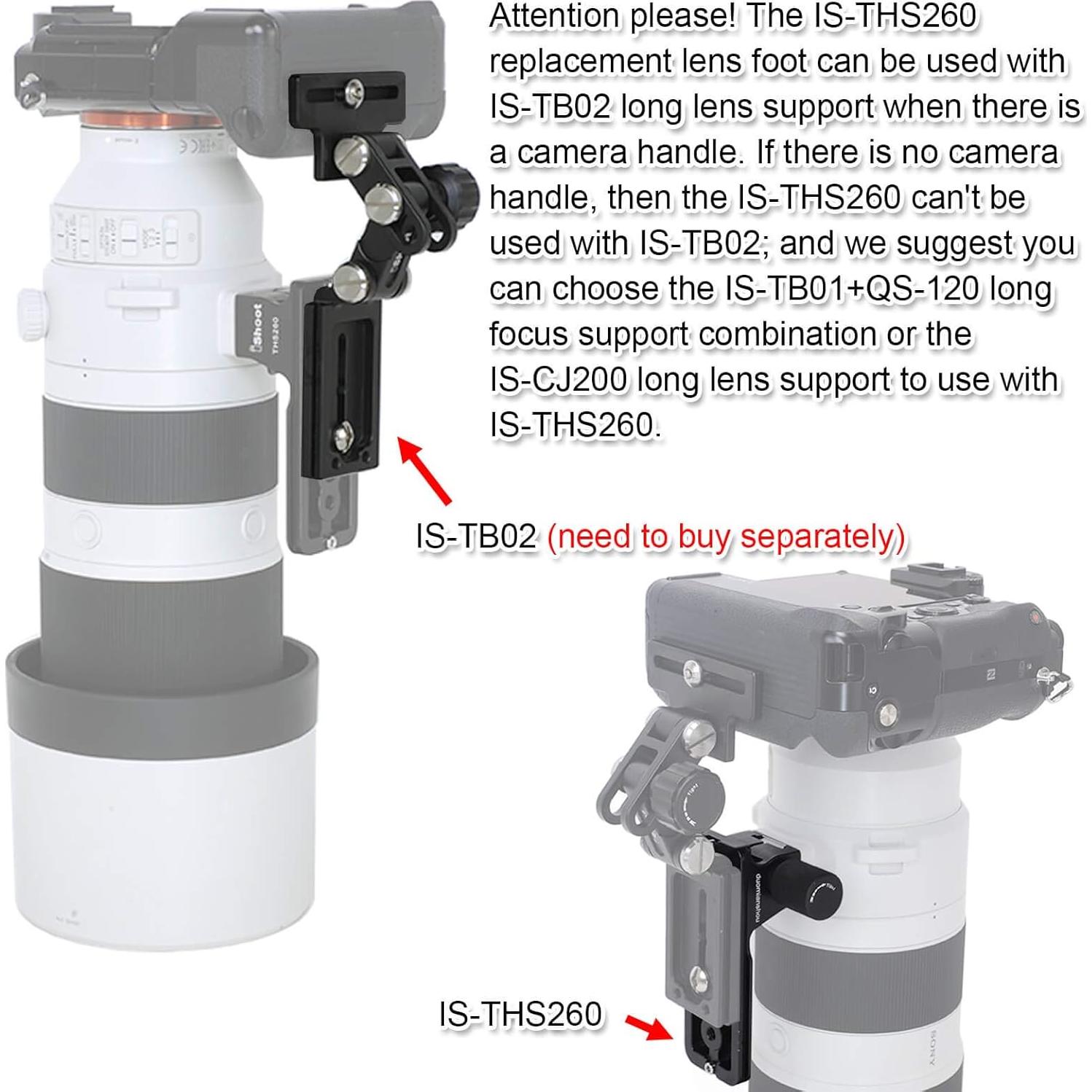 Pie de Reemplazo iShoot para Lente Sony FE 200-600mm