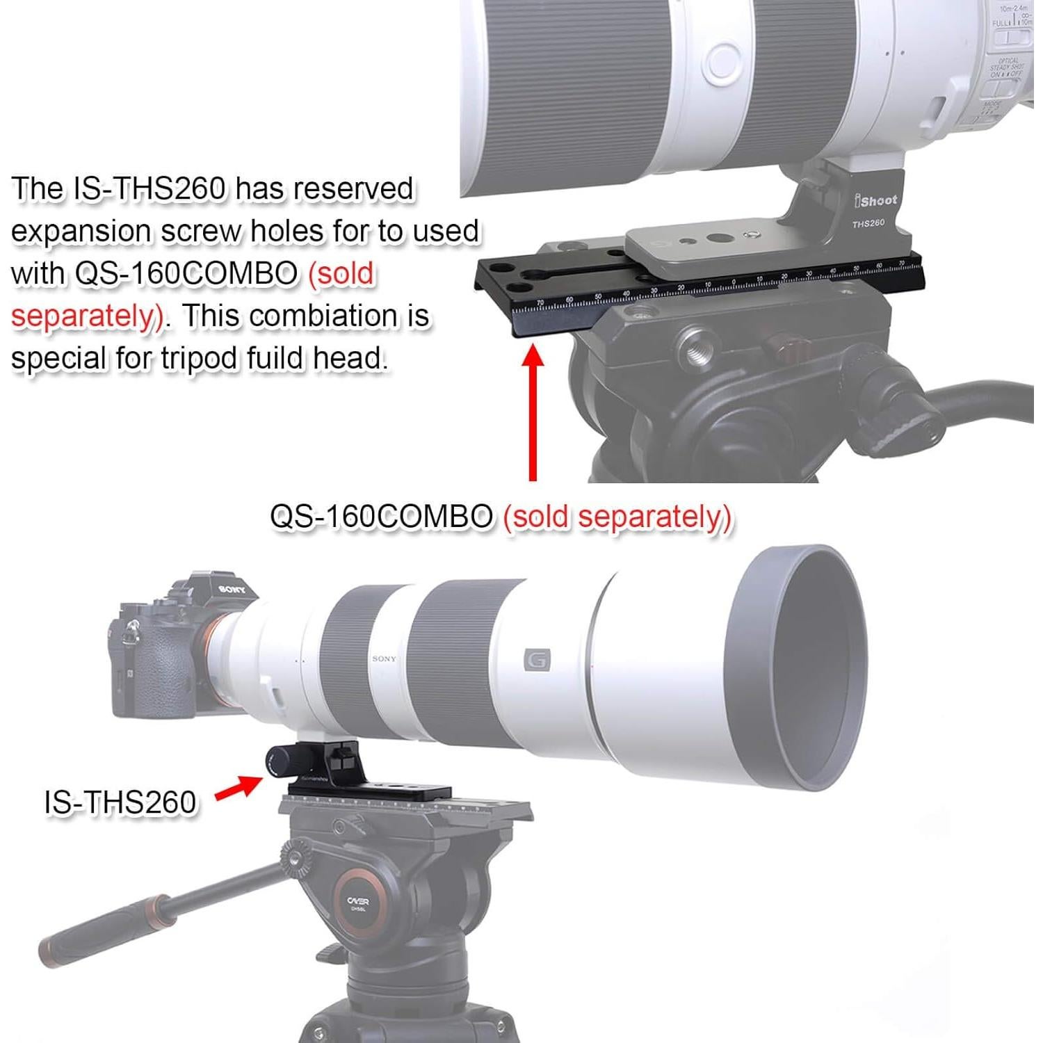Pie de Reemplazo iShoot para Lente Sony FE 200-600mm