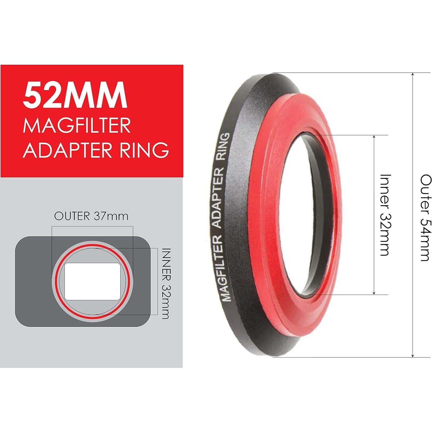 Kamerar MagFilter Anillo Adaptador 52mm para Filtros de Lente