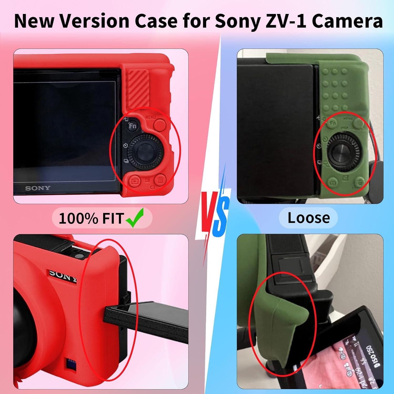 Funda de silicona para cámara Sony ZV-1 roja - Easy Hood