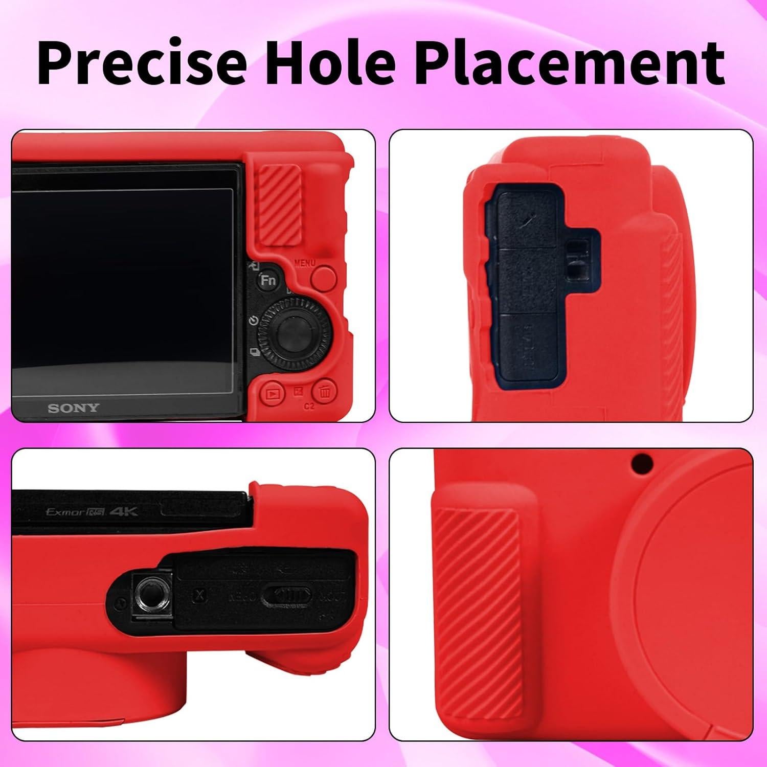 Funda de silicona para cámara Sony ZV-1 roja - Easy Hood
