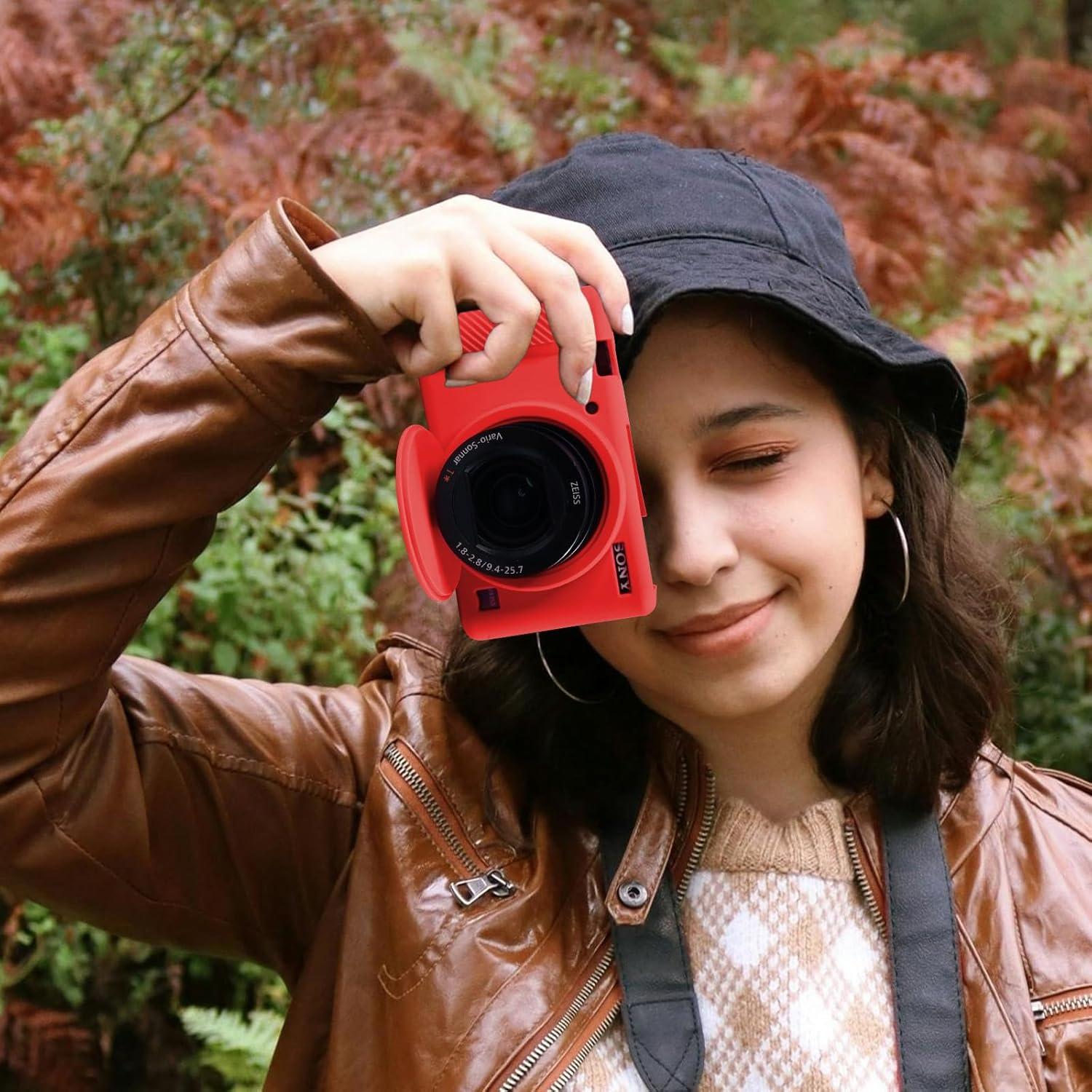 Funda de silicona para cámara Sony ZV-1 roja - Easy Hood