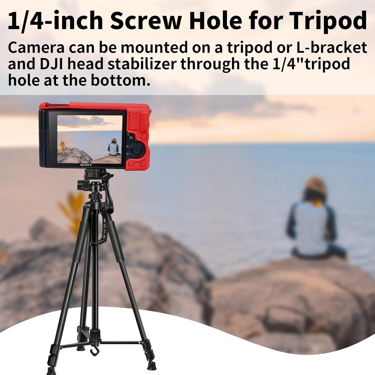 Funda de silicona para cámara Sony ZV-1 roja - Easy Hood