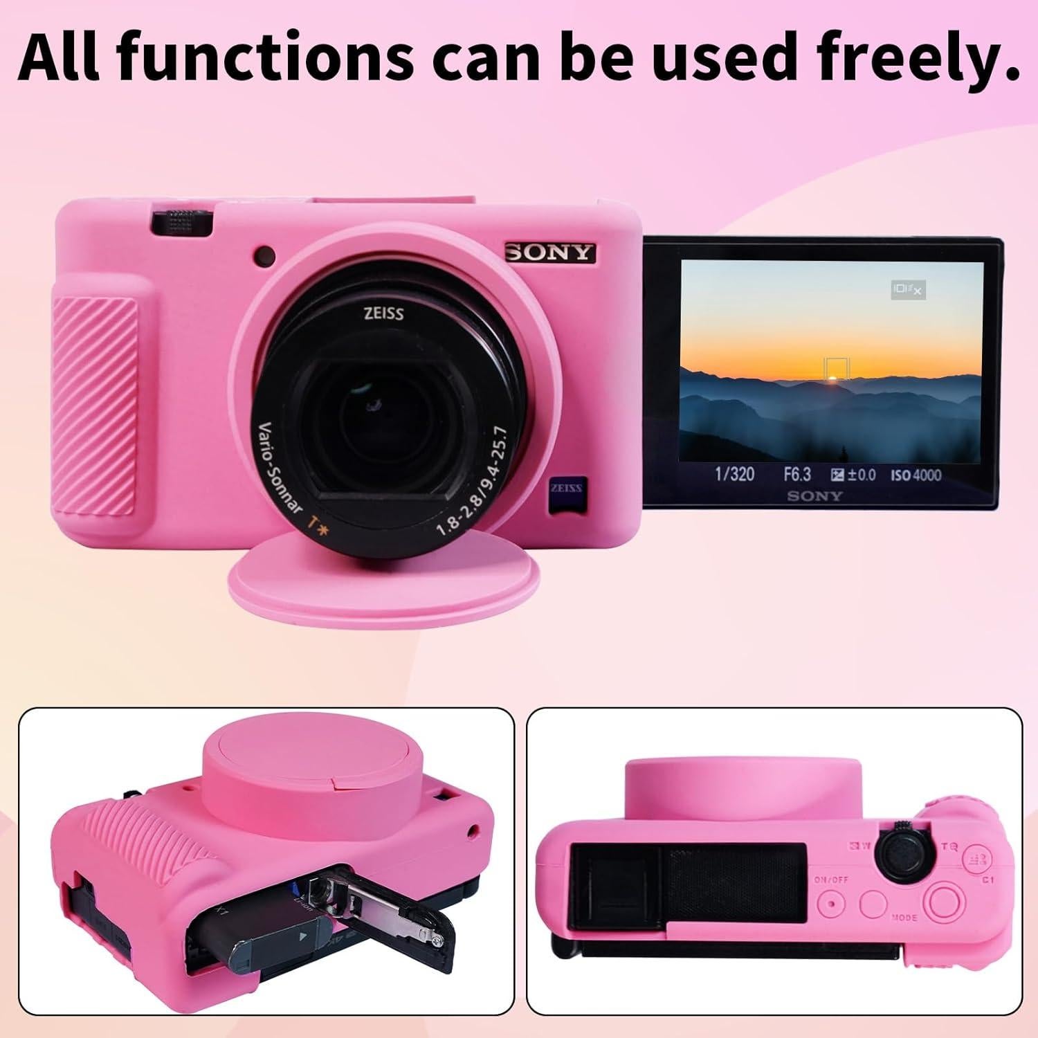 Funda de Silicona para Cámara Sony ZV-1 - Protección Rosa