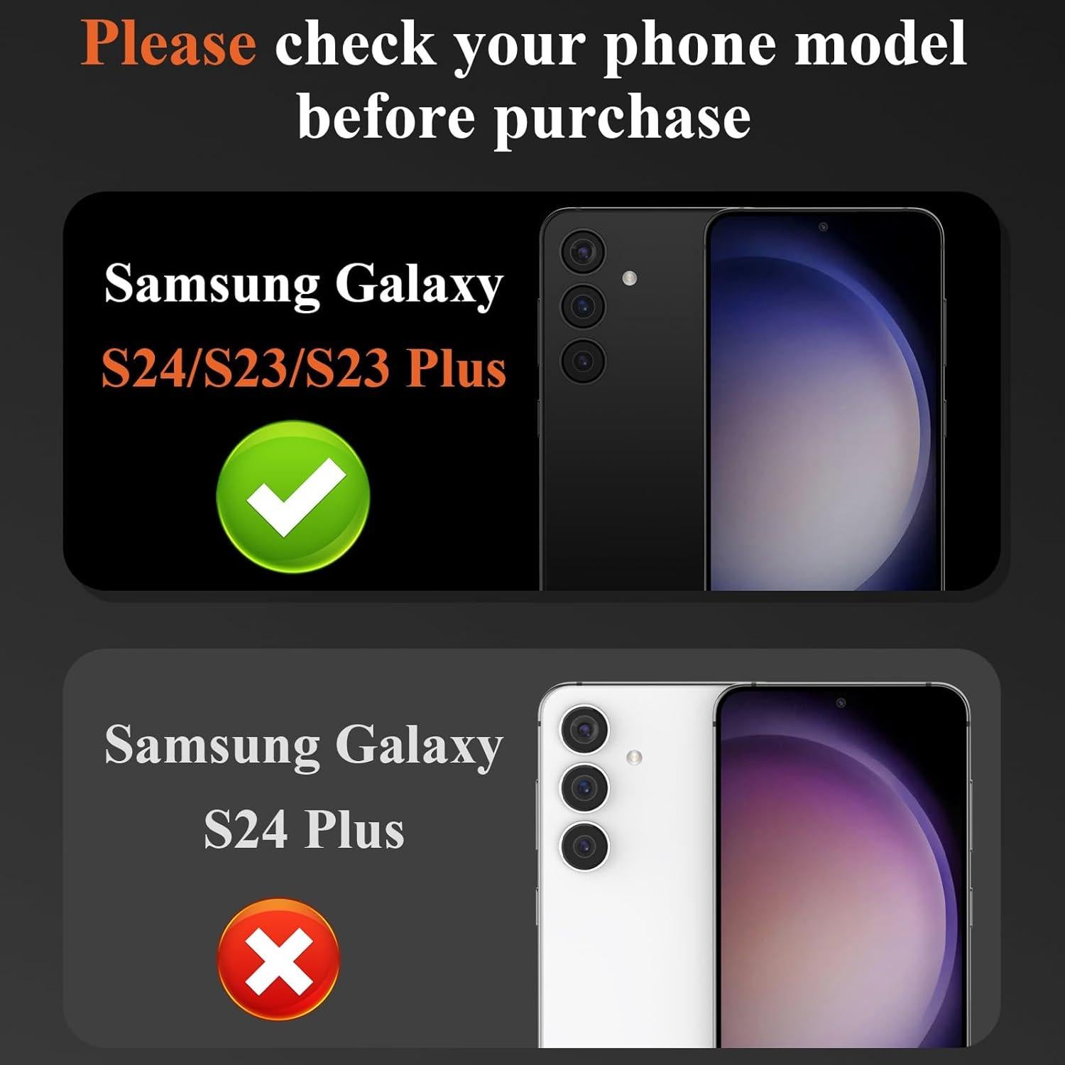 Paquete de 3 Protectores de Lente de Cámara YWXTW para Samsung Galaxy S24/S23/S23 Plus, Vidrio Templado 9H