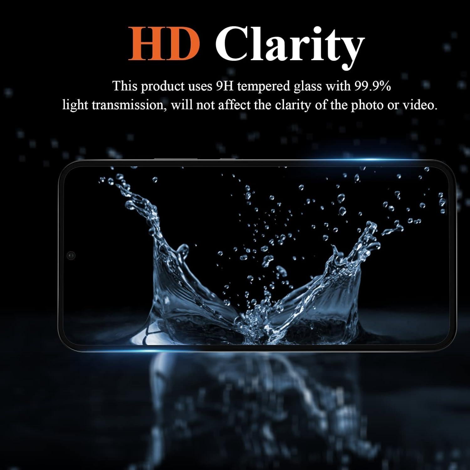 Paquete de 3 Protectores de Lente de Cámara YWXTW para Samsung Galaxy S24/S23/S23 Plus, Vidrio Templado 9H