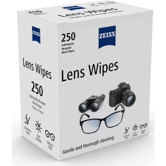 Toallitas para Lentes ZEISS 250 Unidades Pre-Humedecidas
