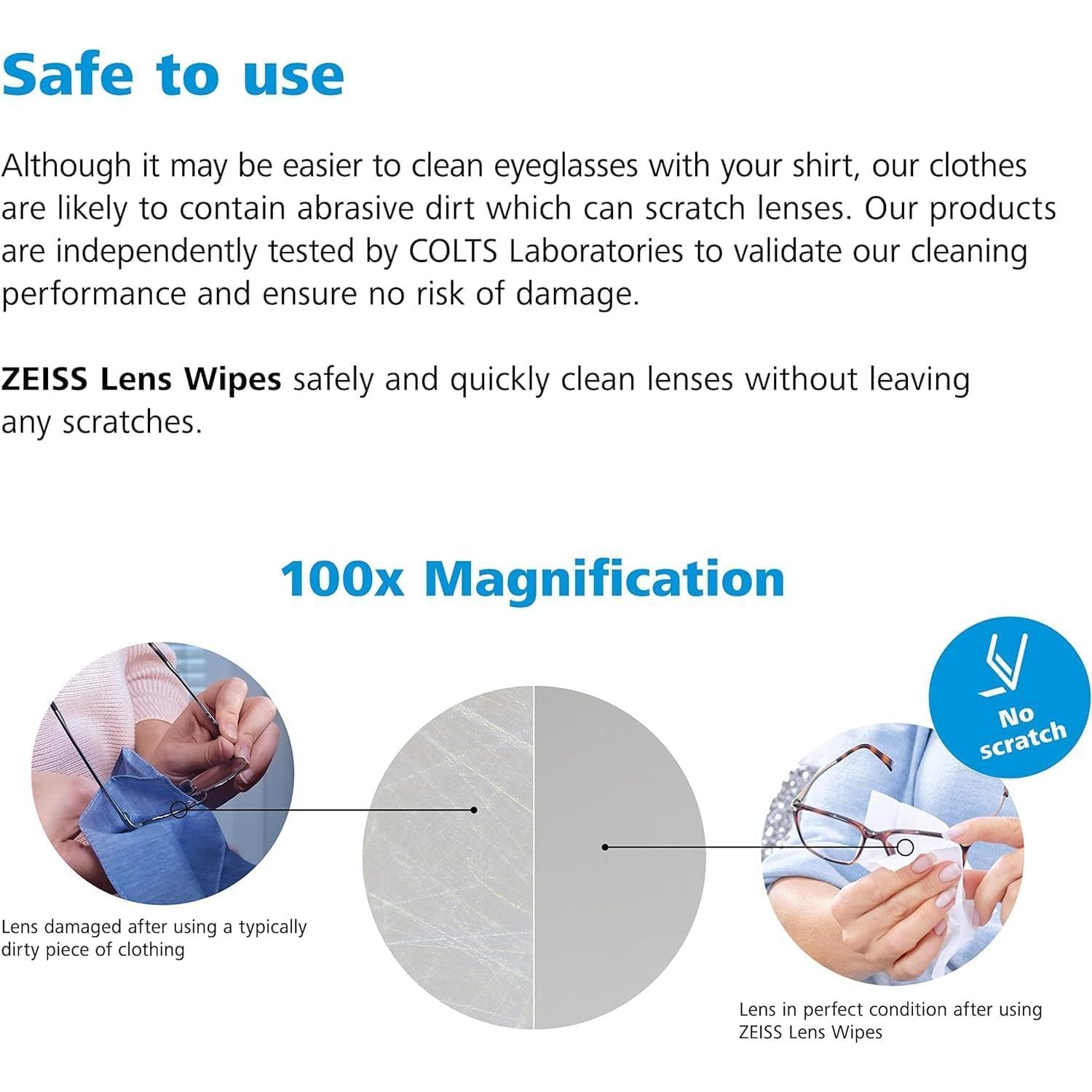 Toallitas para Lentes ZEISS 250 Unidades Pre-Humedecidas