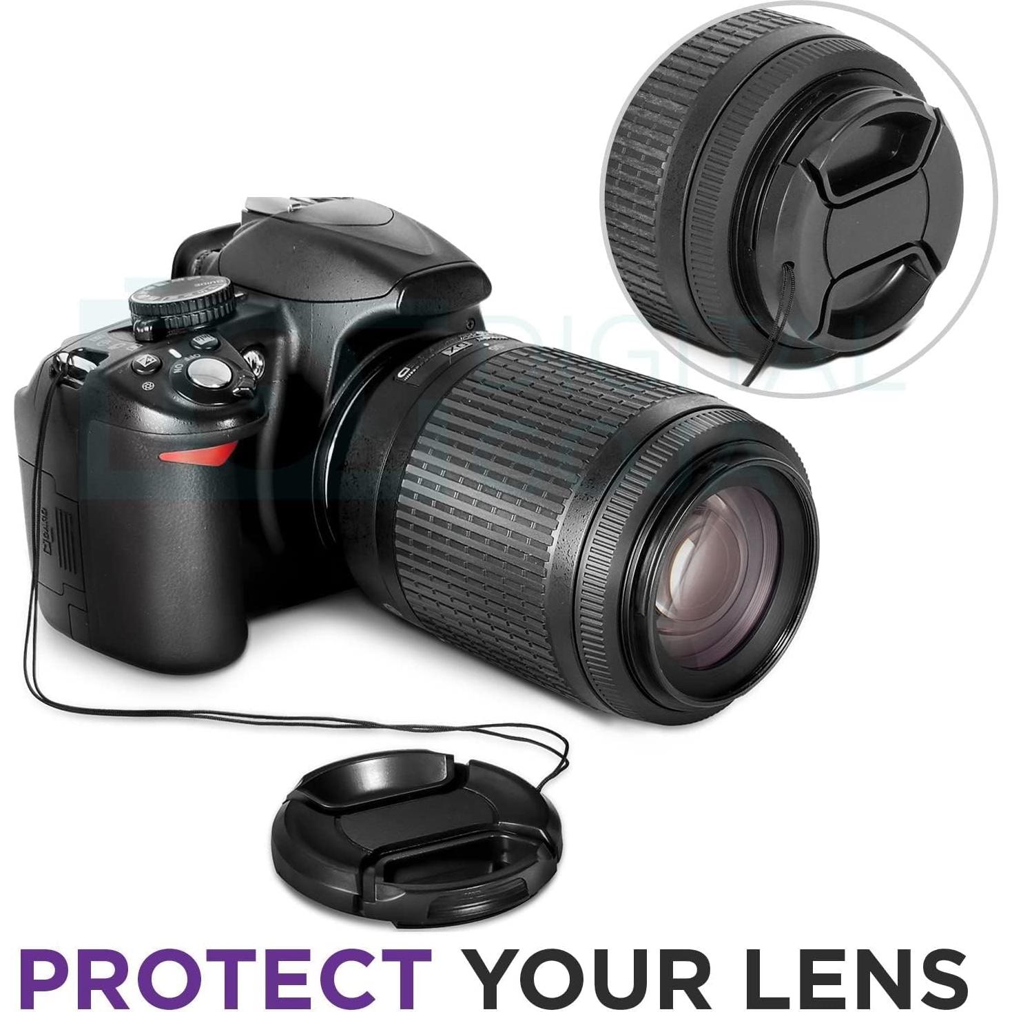 Tapa de lente 55mm Altura Photo - Paquete de 2 para Nikon y Sony